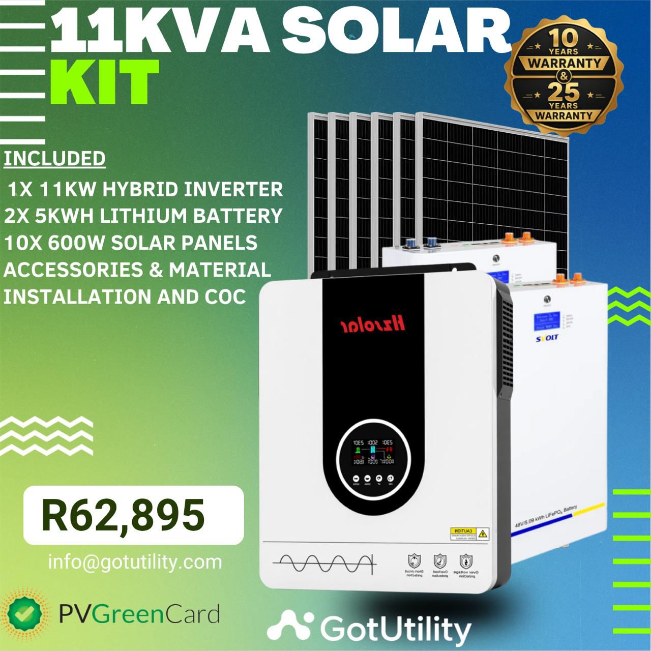 11kVA Solar Kit (2× Battery)