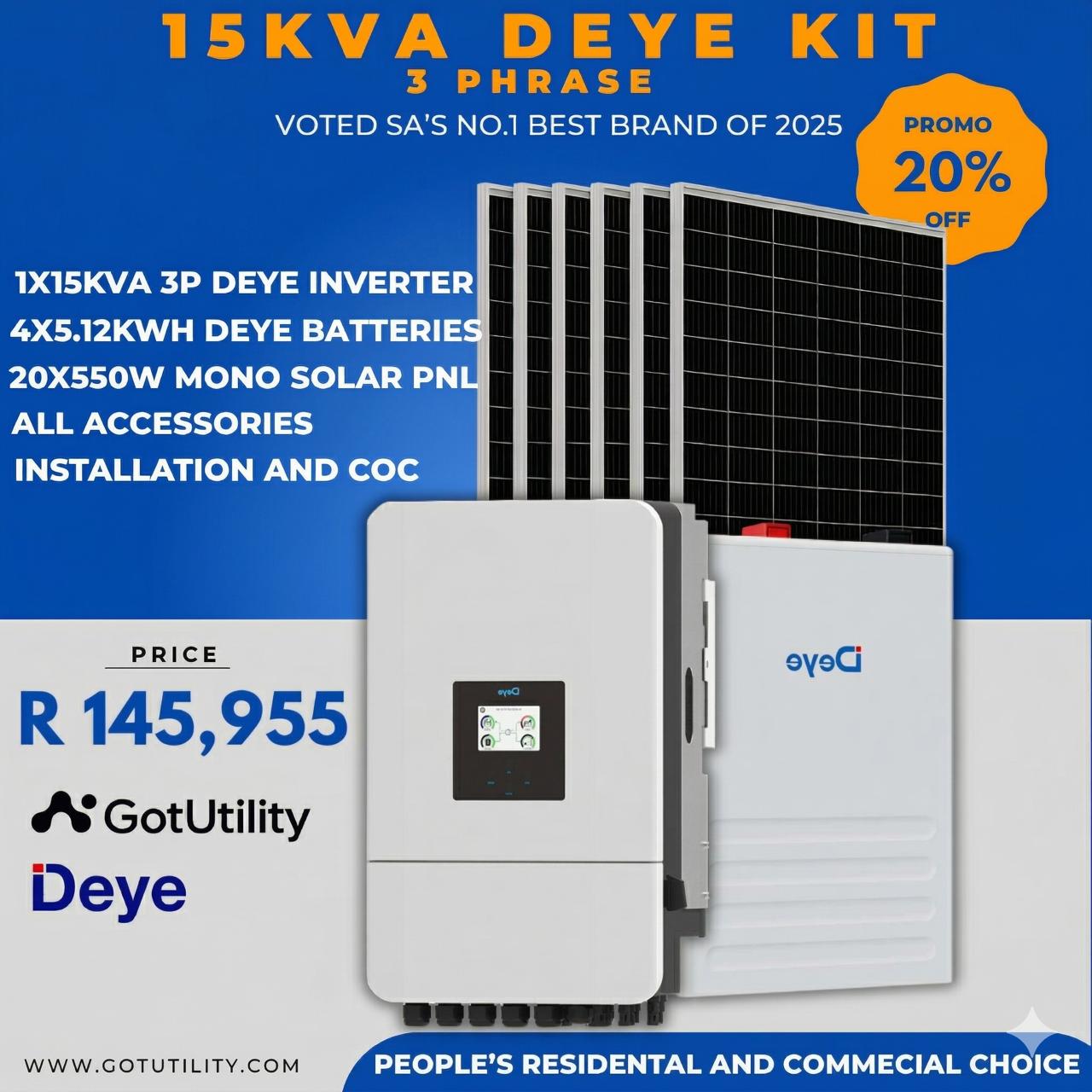 15kVA Deye Kit (3-Phase)