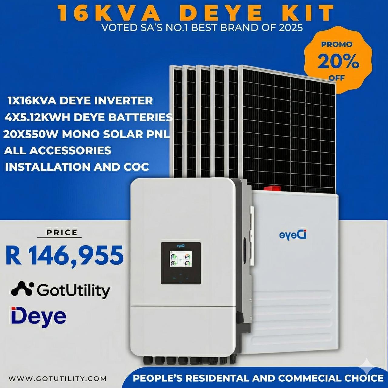 16kVA Deye Kit