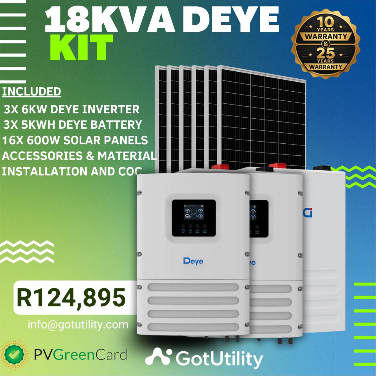 18kVA Deye Kit