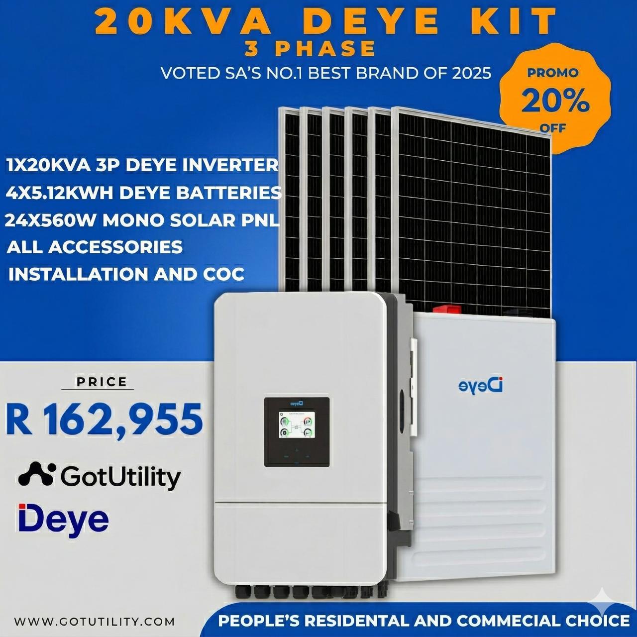 20kVA Deye Kit (3-Phase)