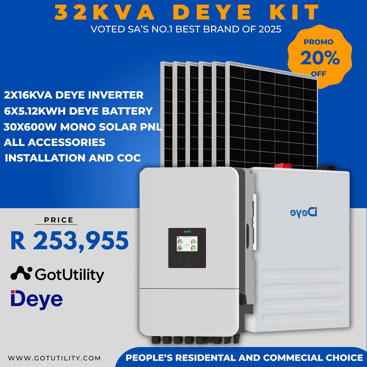 32kVA Deye Kit