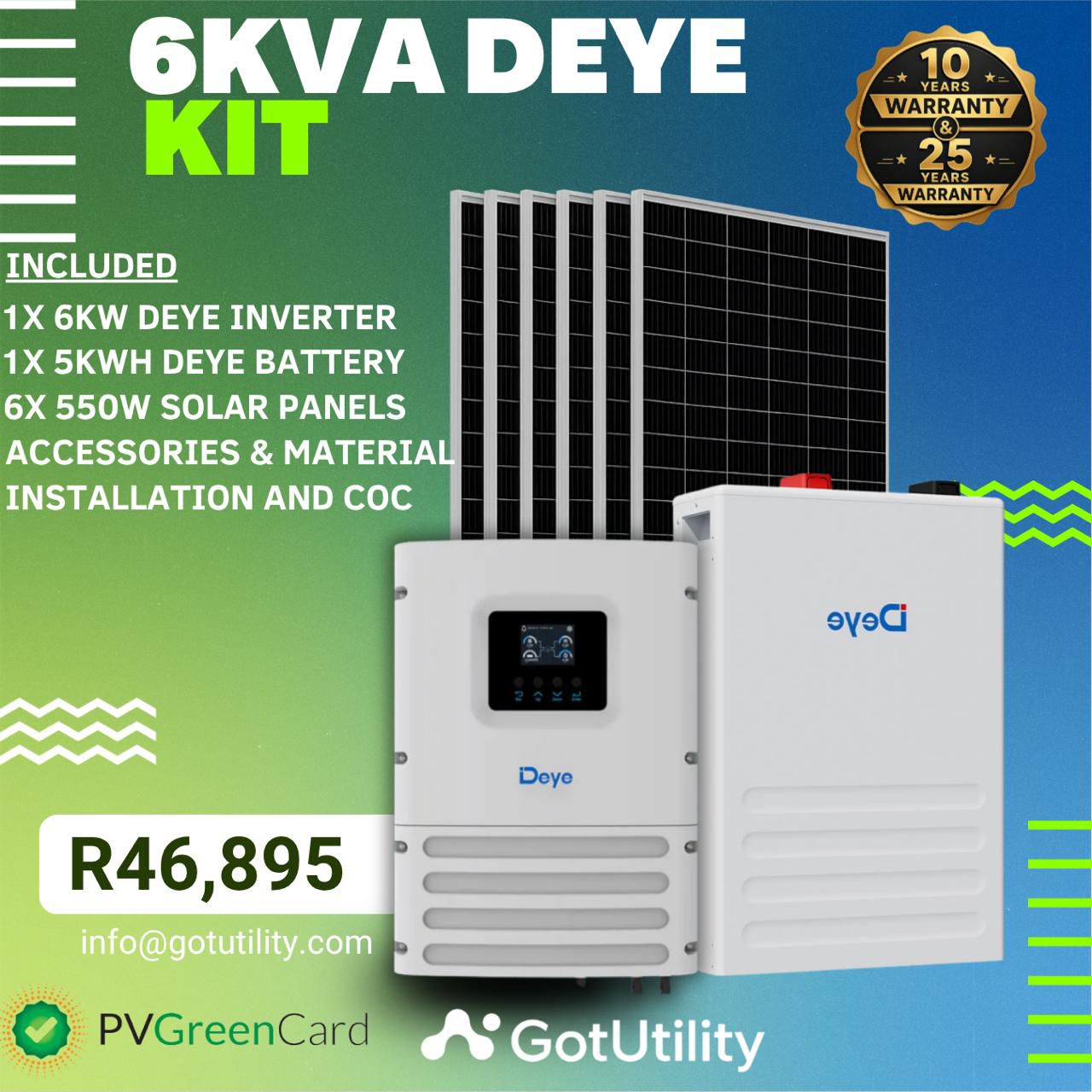 6kVA Deye Kit