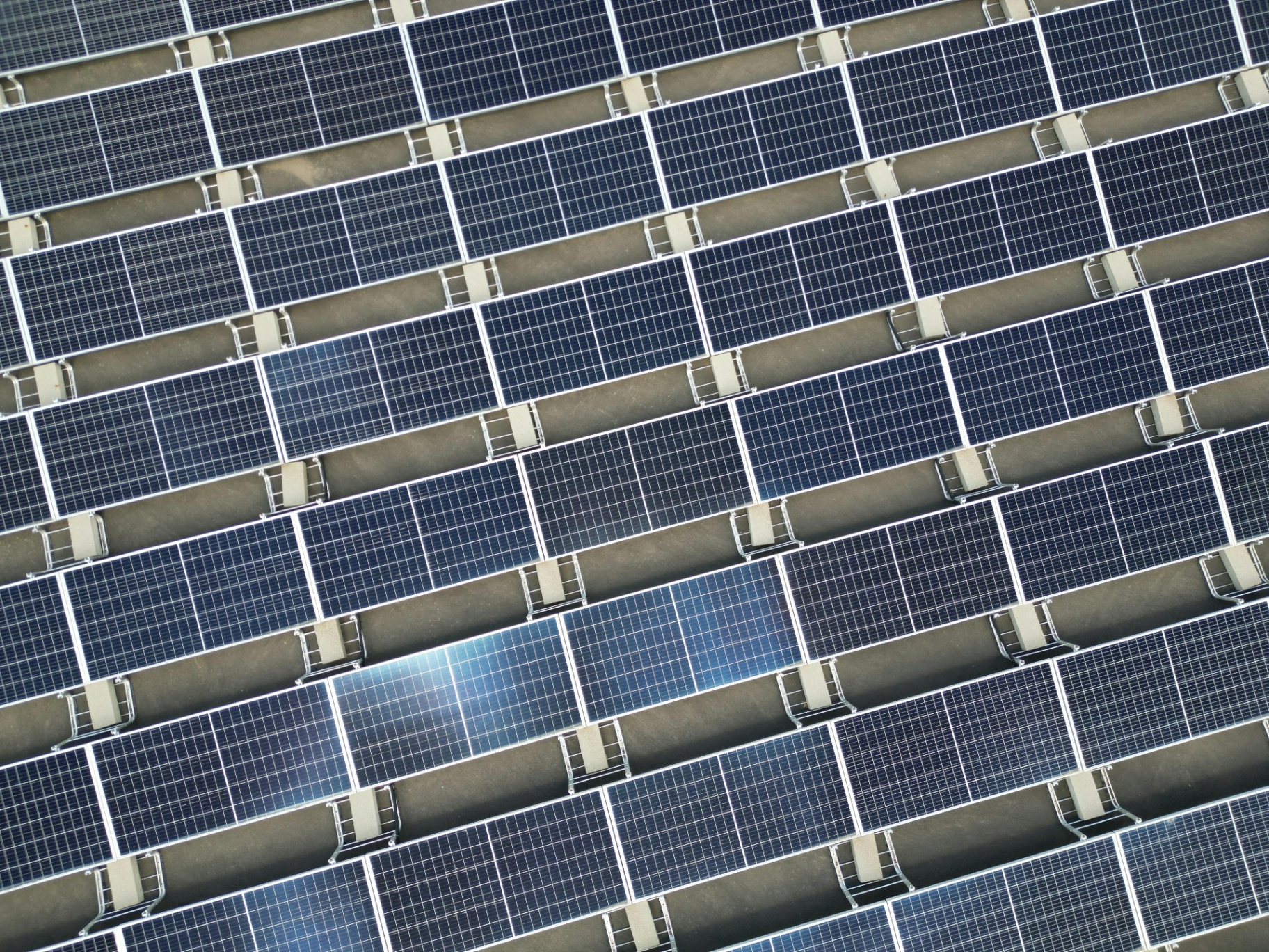 Close-up of crystalline silicon PV modules